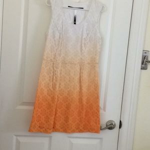 Daisy cutout ombré dress